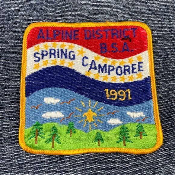Vintage 1991 Alpine District BSA Spring Camporee Patch - Picture 1 of 5